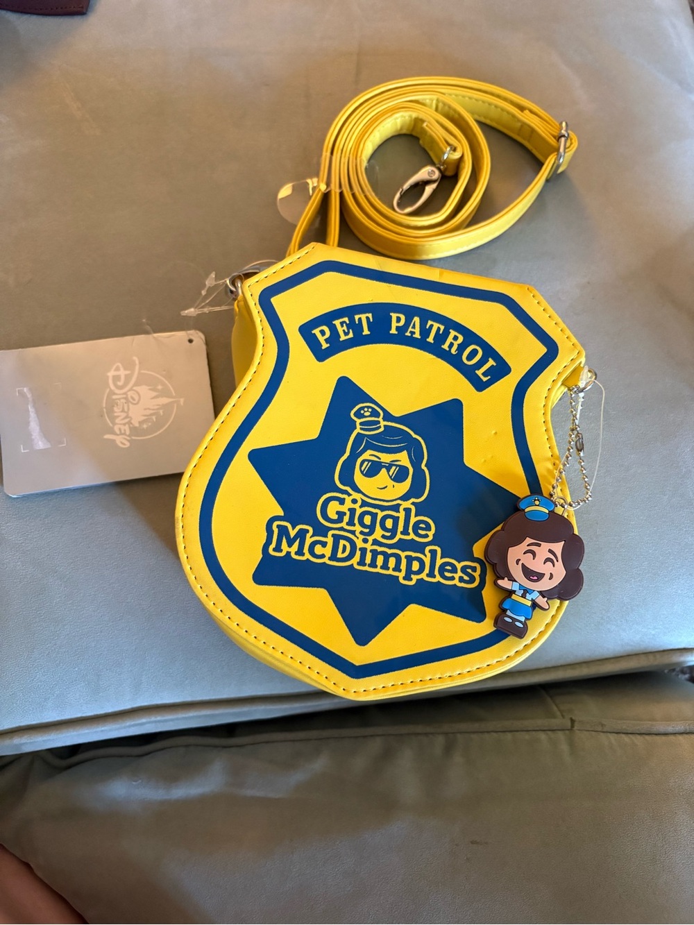 Pet Patrol "Giggle McDimples" Yellow Crossbody Badge Bag